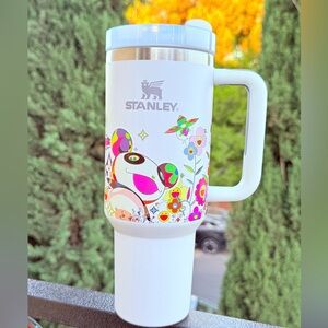 Takashi Murakami Floral Stanley Tumbler 40oz- Colorful Flowers Art Travel Mug